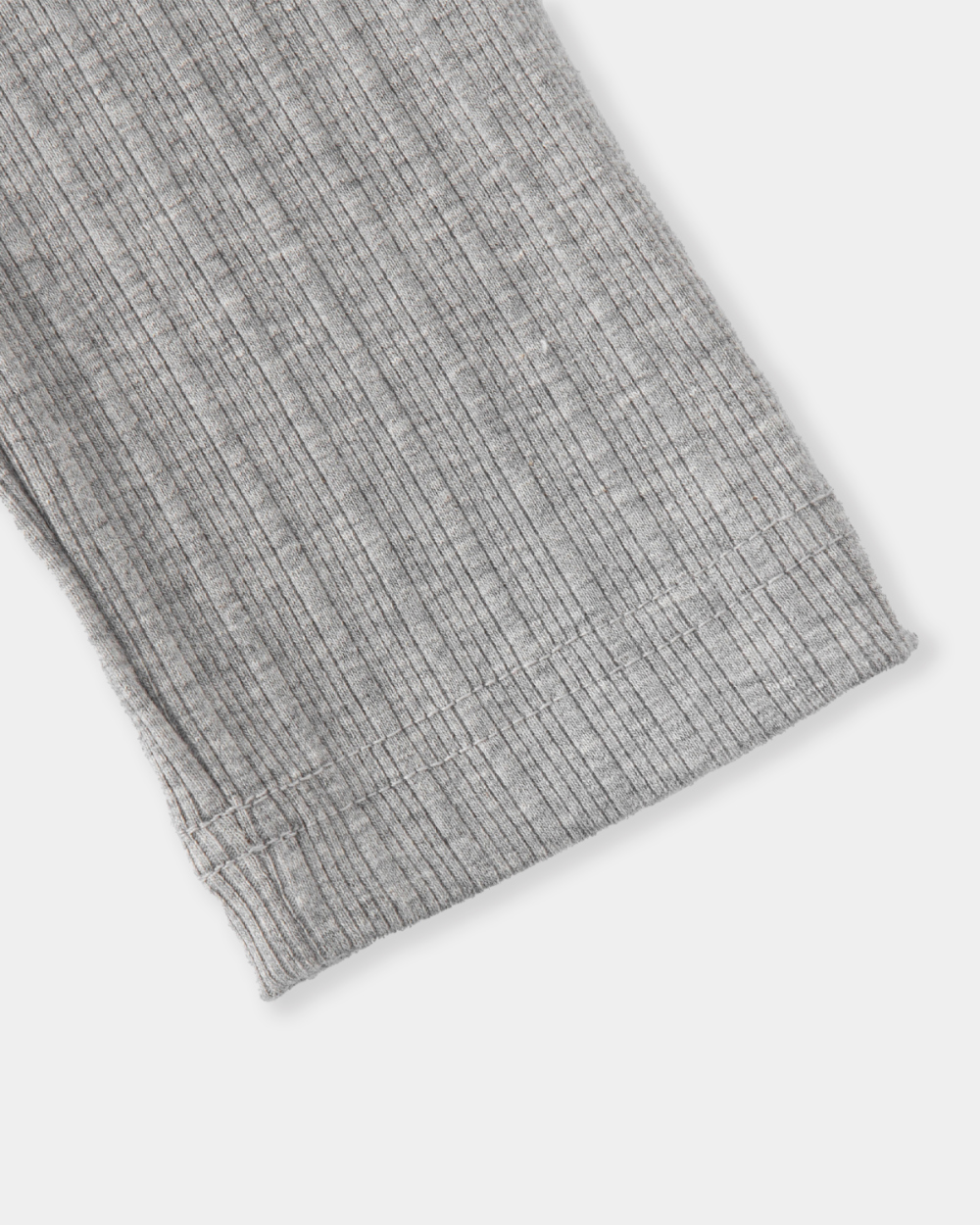 [kineto] Fine Cotton Ribbed Henley Top_Grey