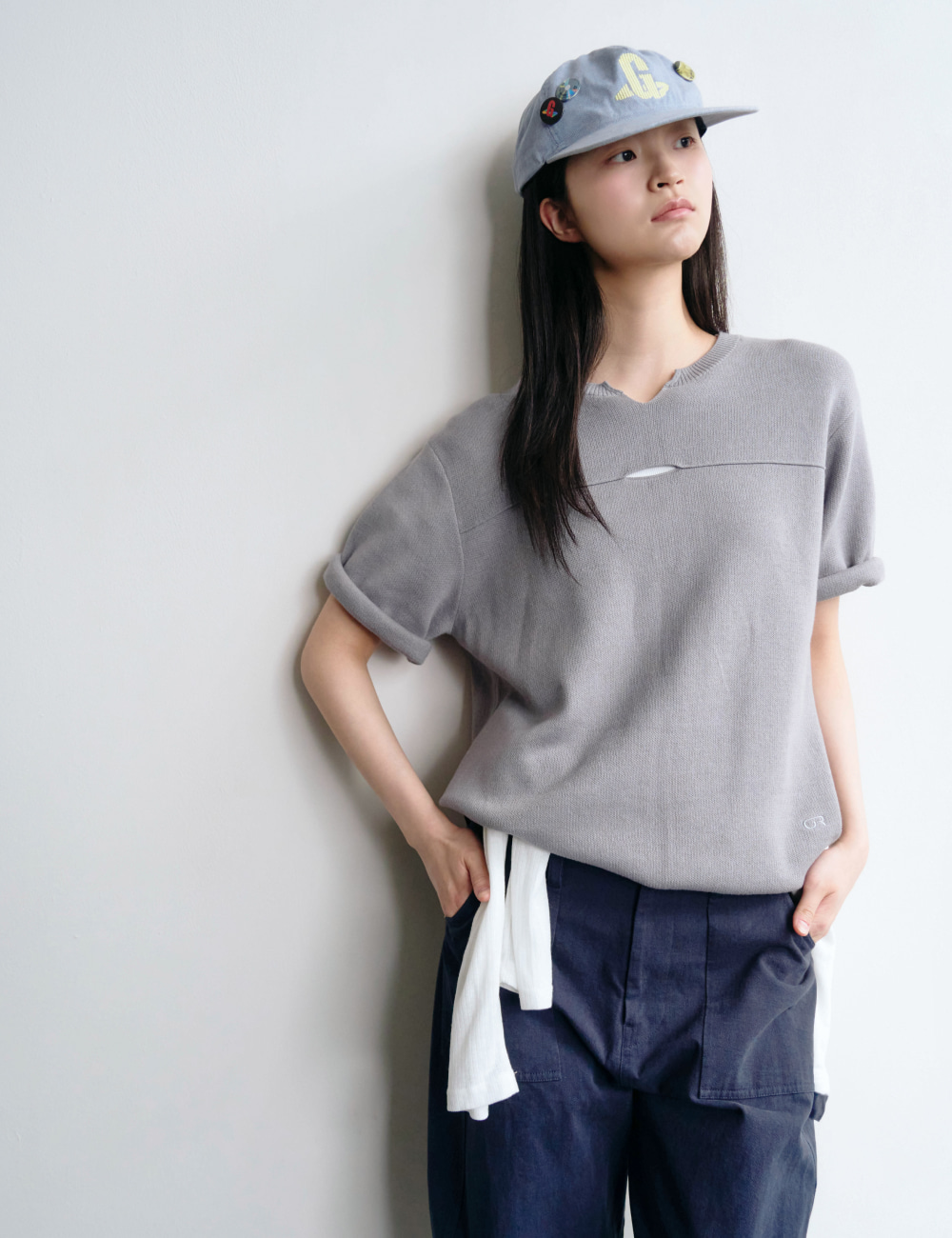 [GEN:RE] Play Homage Washed Ball Cap Sky Blue