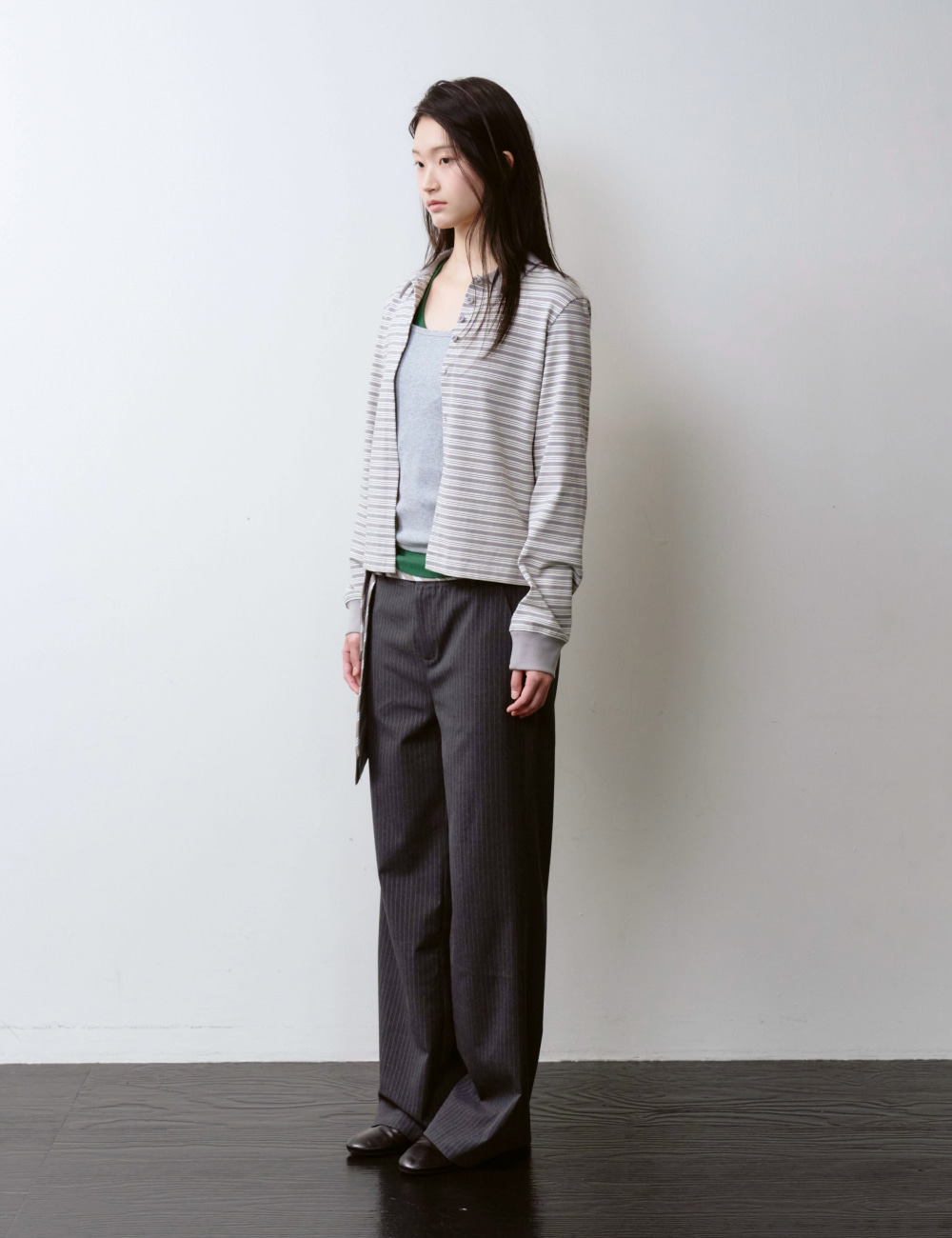 [GEN:RE] Any Way Pique Shirt Gray