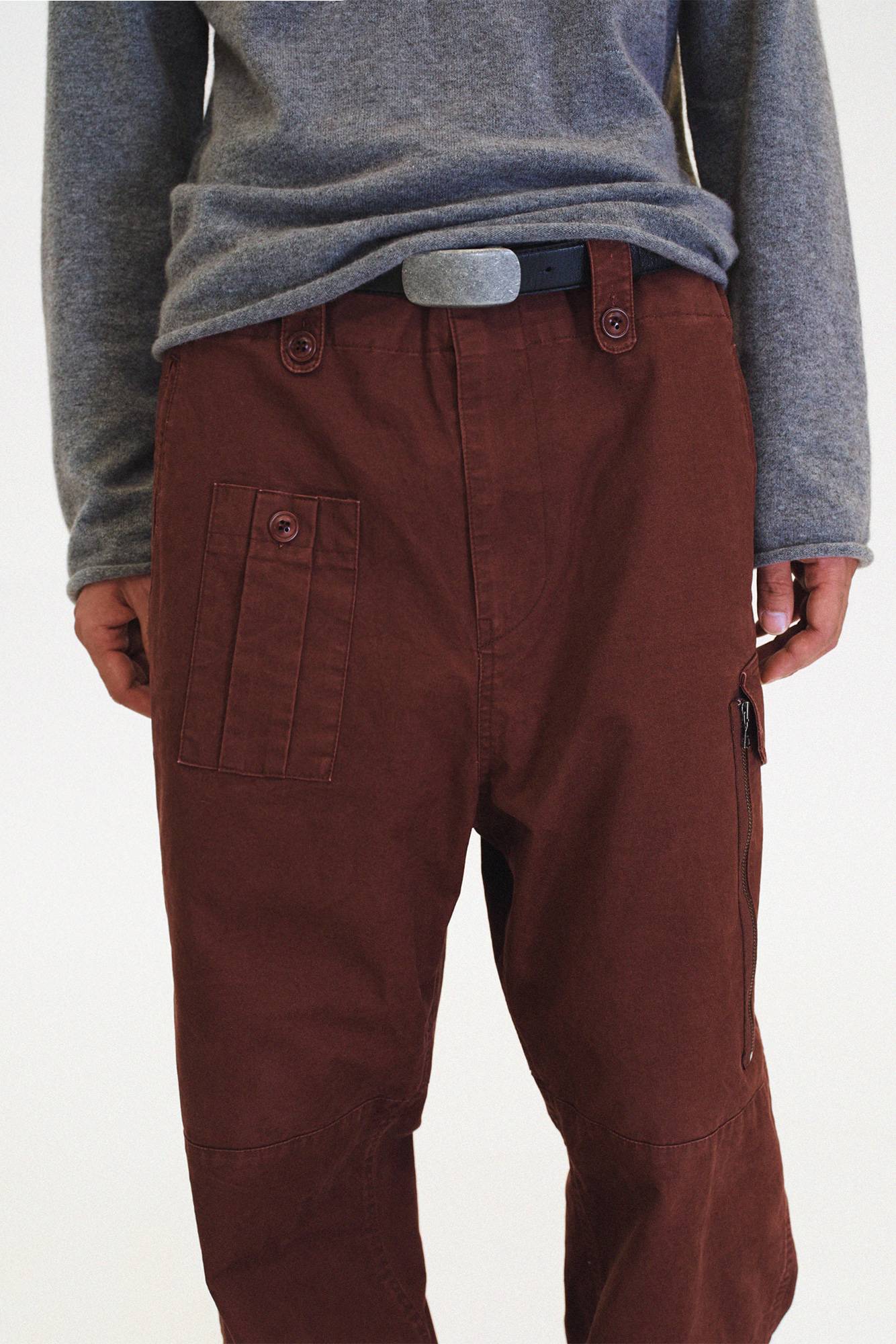 [SURFACE EDITION] WASHED COMBAT TROUSERS RED