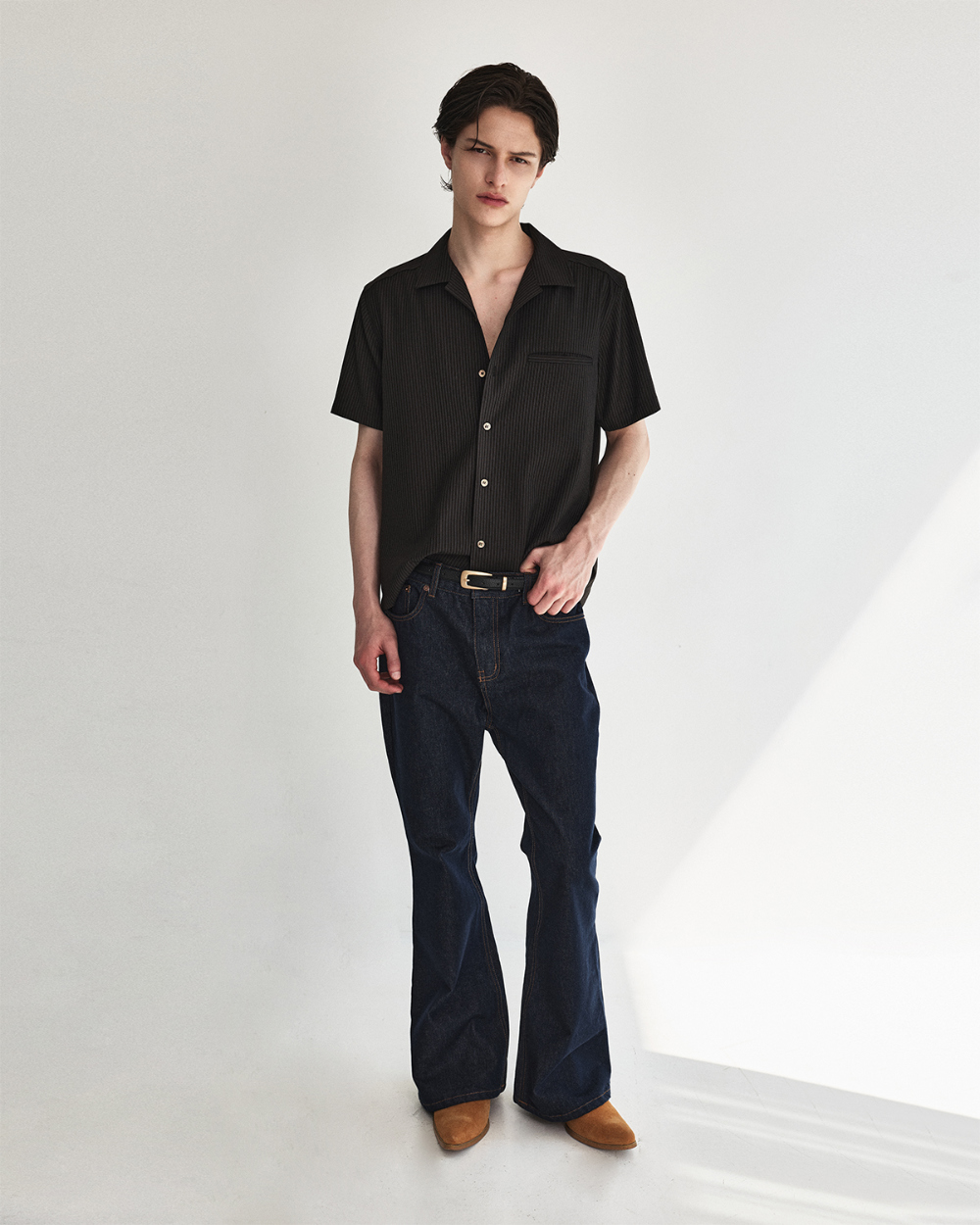 [kineto] Classic Selvedge Flare Denim Pants_Indigo Blue