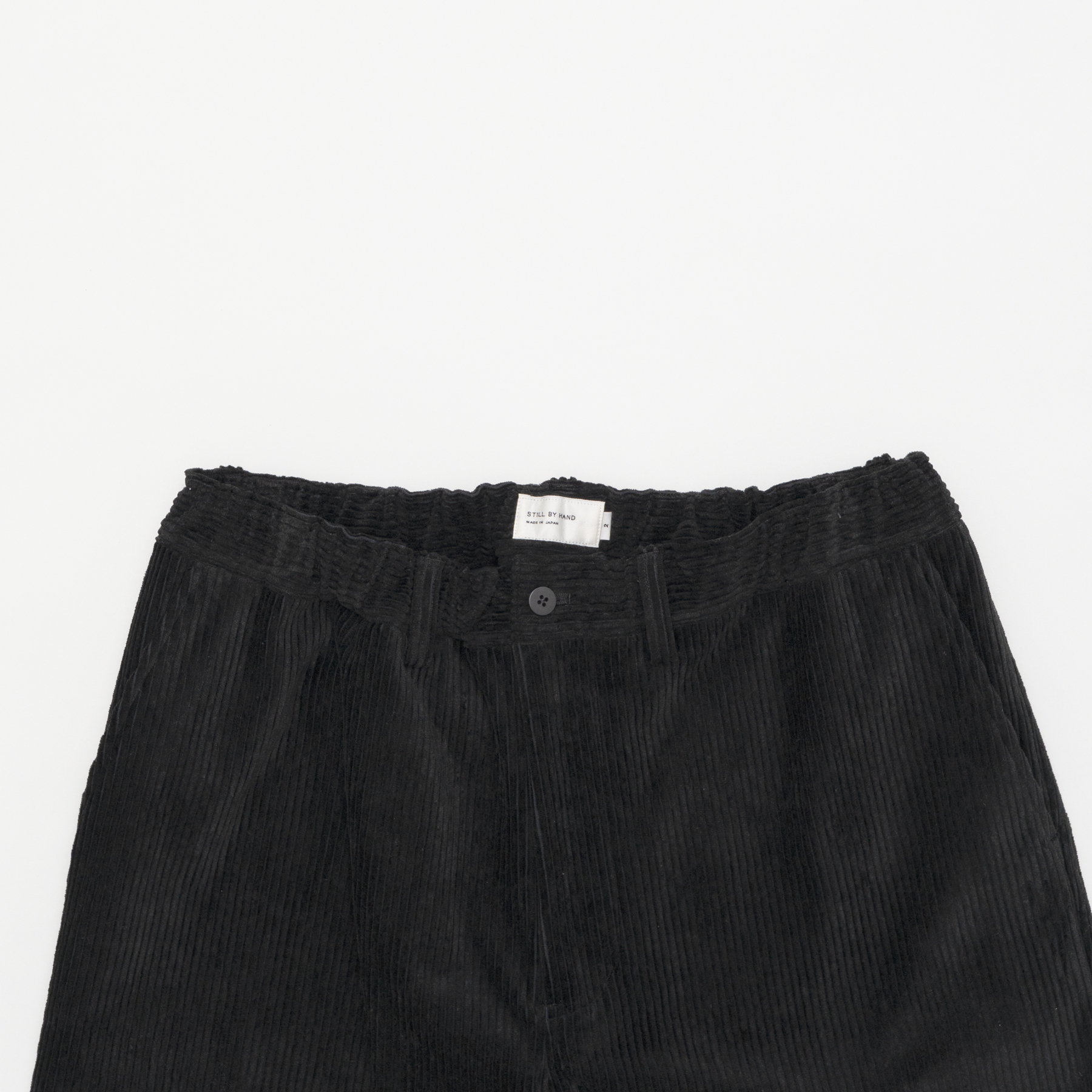 [STILL BY HAND] PT03263OS - Corduroy straight pants BLACK