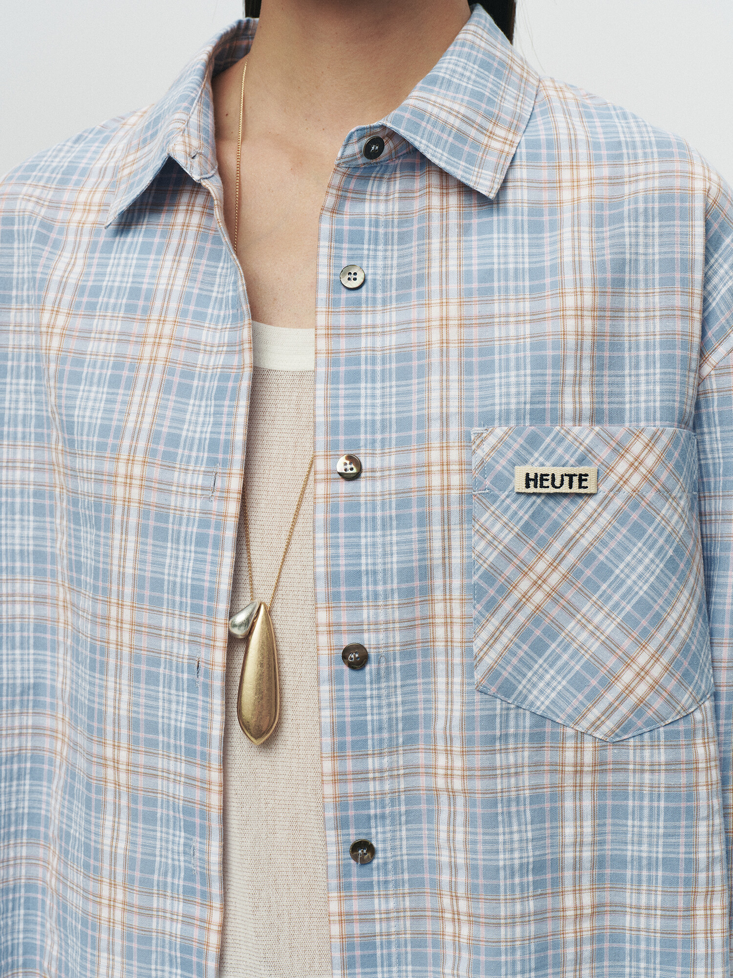 [HEUTE] REGULAR COLLAR MARCO SHIRT (BLUE)