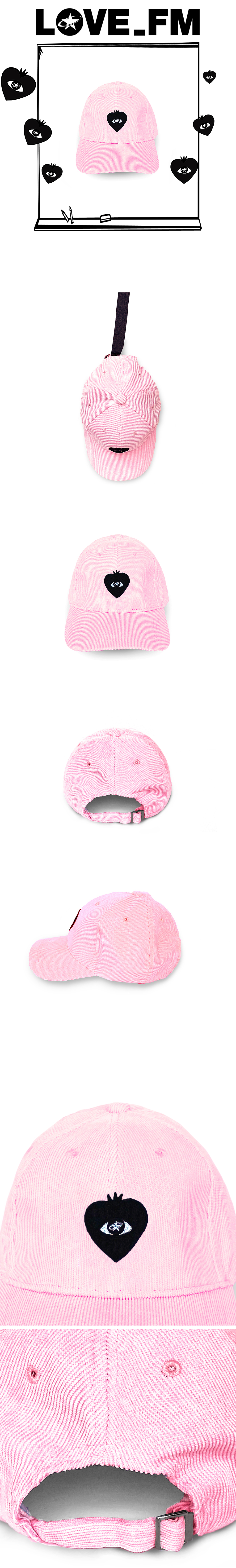 LOVE FM BALL CAP pink