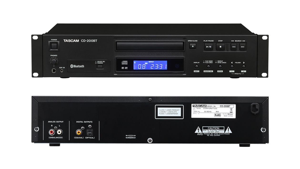 極美品 TASCAM CDプレーヤー Bluetoothレシーバー搭載 CD-200BT www