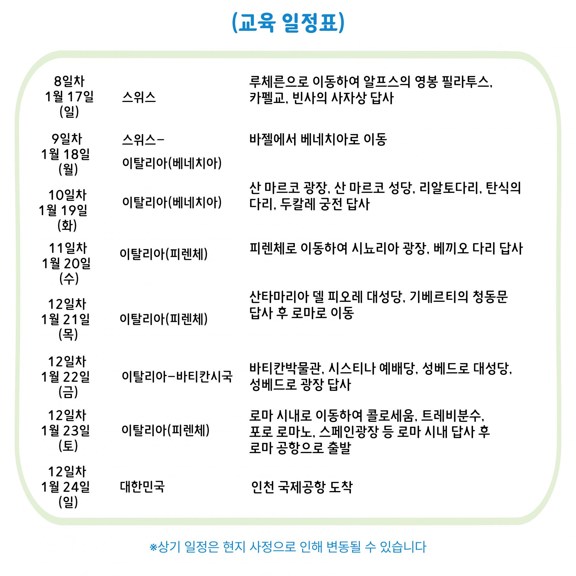 2027 겨울방학 유럽 5개국 기차여행