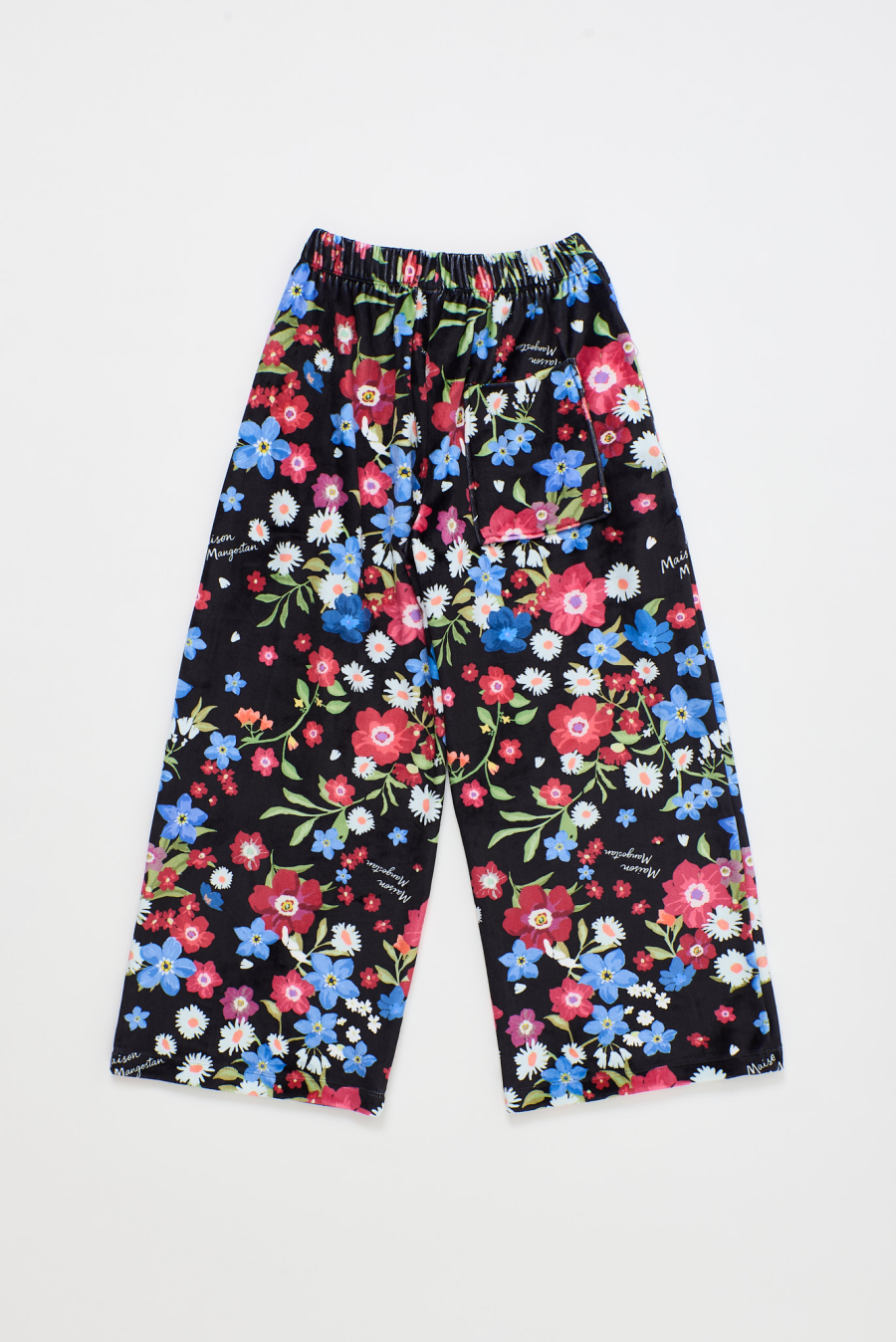 MAISON MANGOSTAN FLORECITAS VELVET SWEATPANTS BLACK 메종망고스탄 26AW