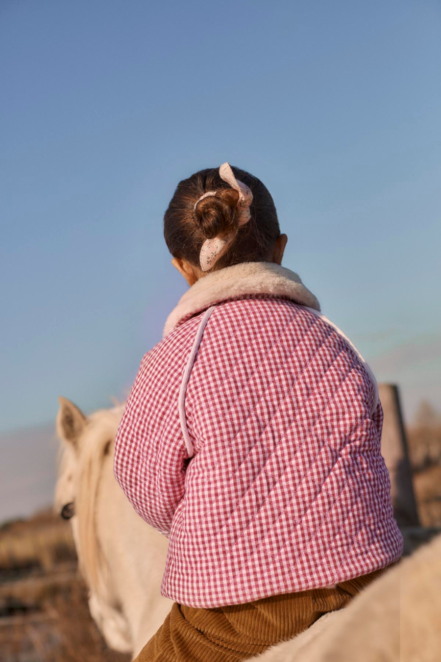LOUISE MISHA REVERSIBLE COAT JASMINA RASPBERRY CHECKS 루이스미샤 26AW