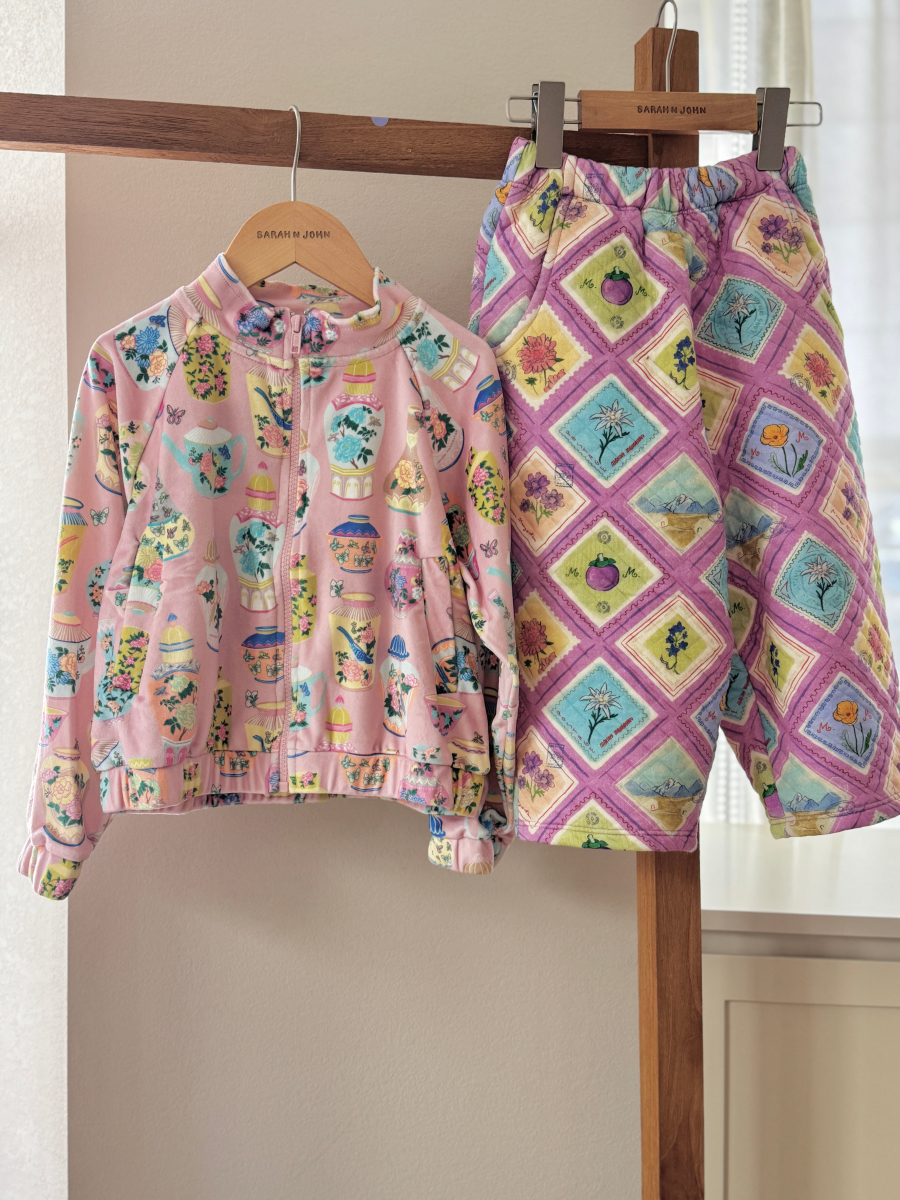 MAISON MANGOSTAN POSTCARD QUILTED PANTS LILAC 메종망고스탄 26AW