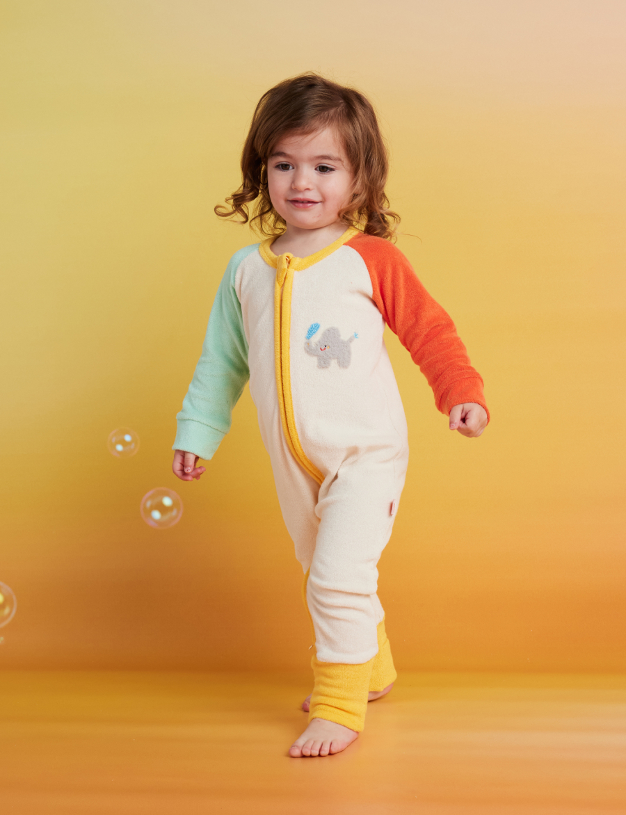 HALCYON NIGHTS Terry Romper Zoo Crew Cream 헬시온나이츠 26FW 복제