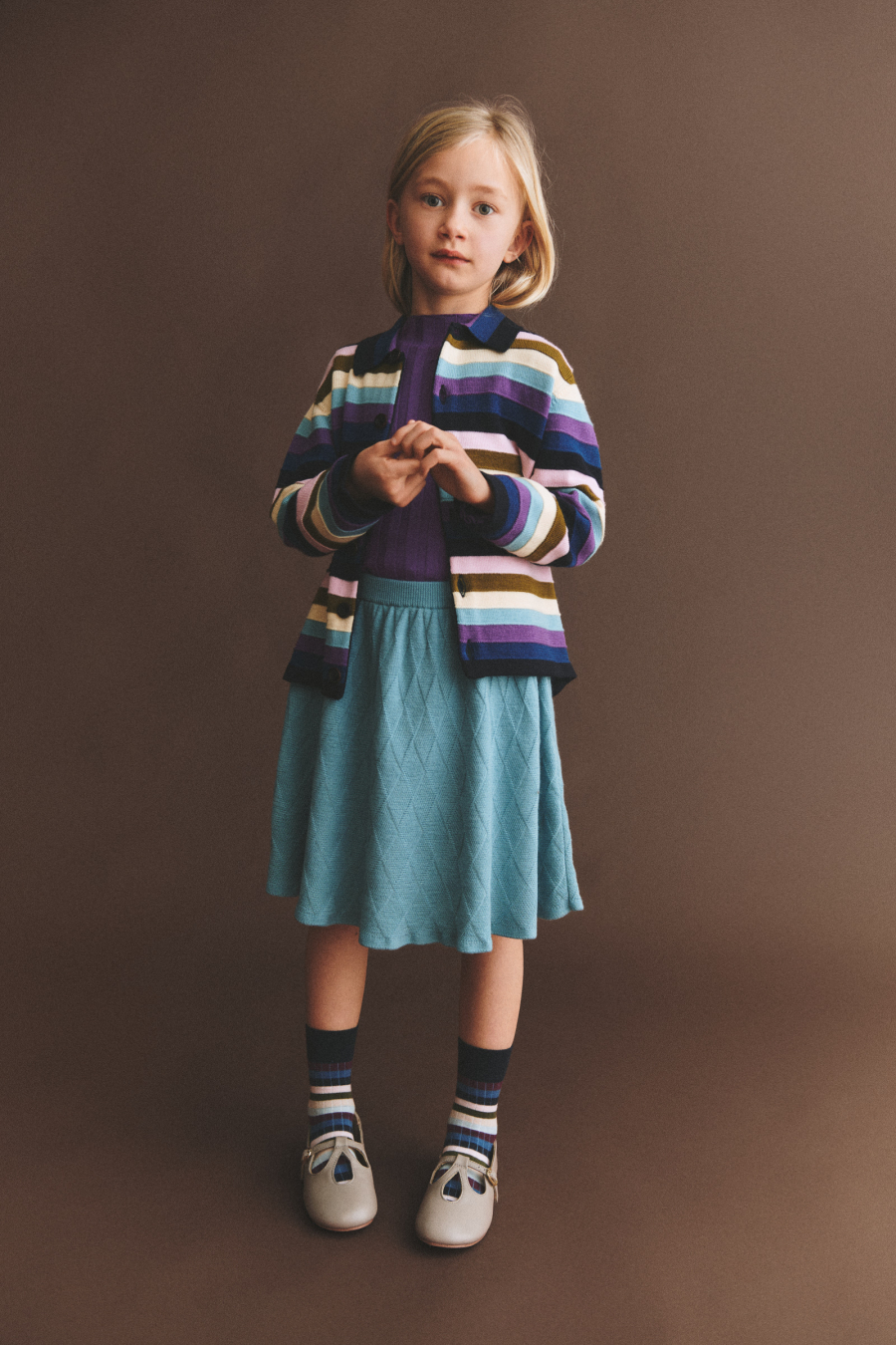 FUB KIDS Harlekin Skirt deep indigo 펍키즈 26AW