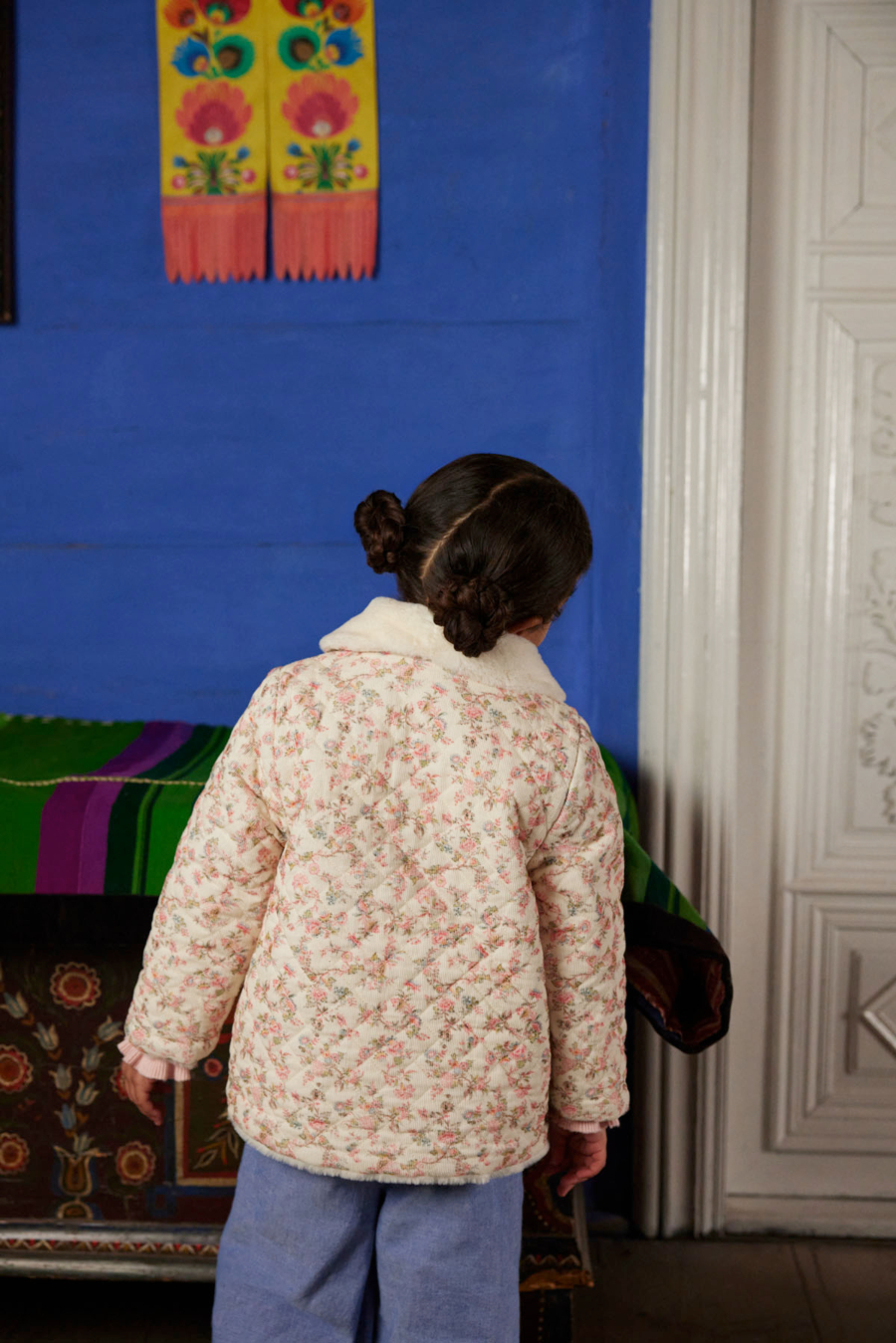 LOUISE MISHA REVERSIBLE COAT DALILA CREAM CARNATION VALE 루이스미샤 26AW