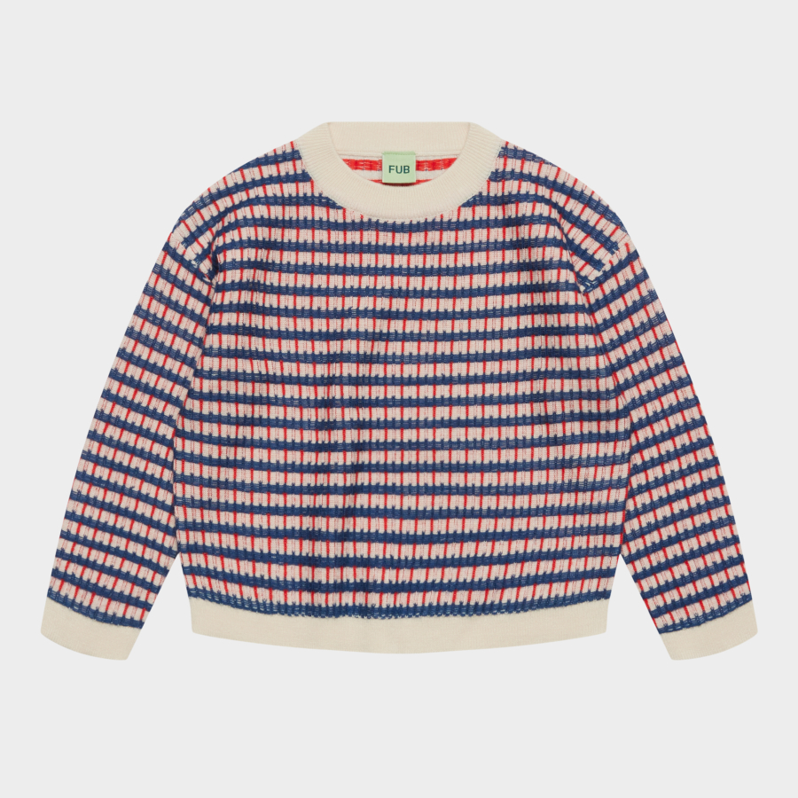 FUB KIDS Multi Sweater ercu/deep indigo/classic 펍키즈 26AW