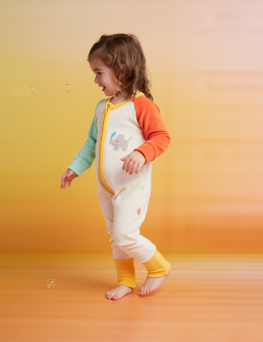 HALCYON NIGHTS Terry Romper Zoo Crew Cream 헬시온나이츠 26FW 복제