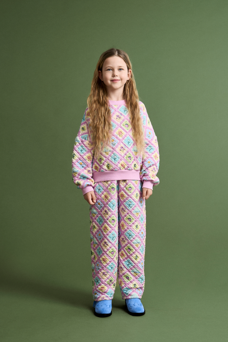 MAISON MANGOSTAN POSTCARD QUILTED PANTS LILAC 메종망고스탄 26AW