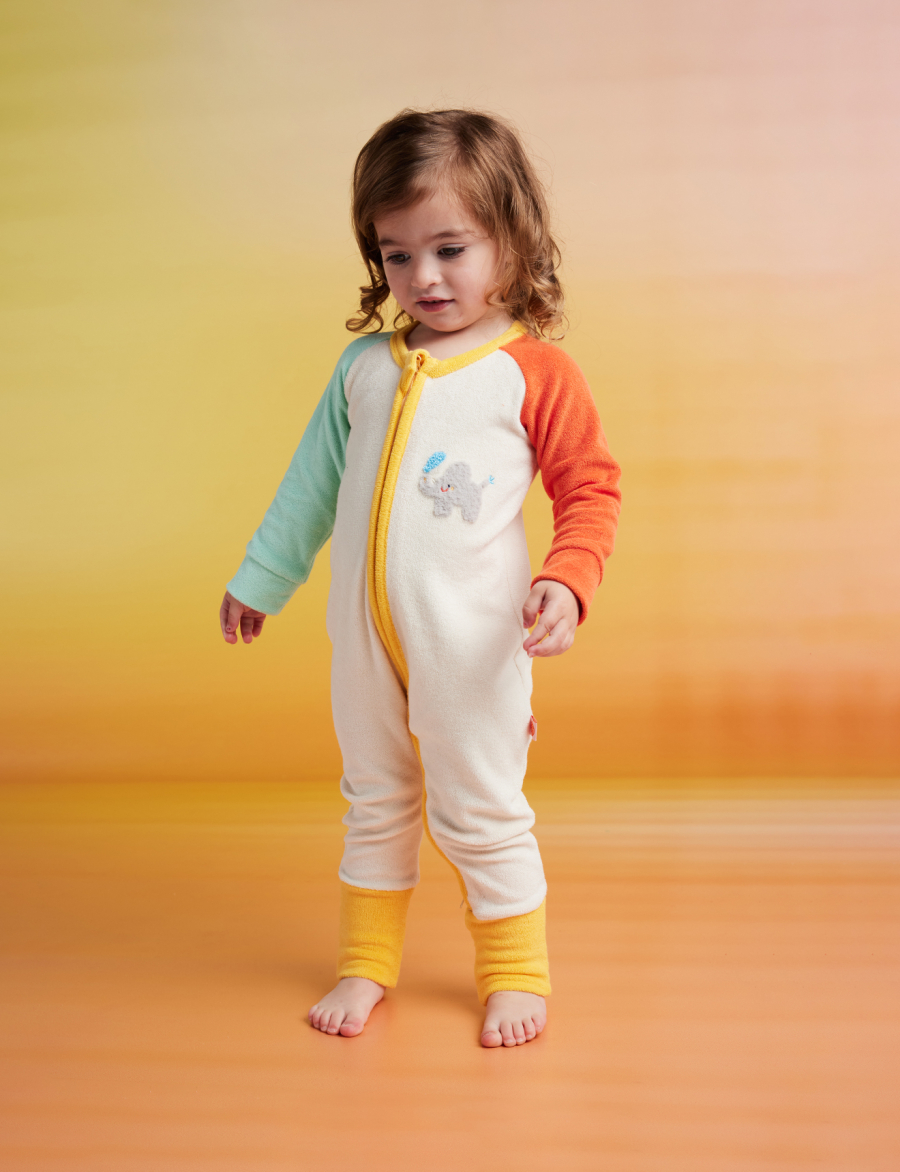HALCYON NIGHTS Terry Romper Zoo Crew Cream 헬시온나이츠 26FW 복제