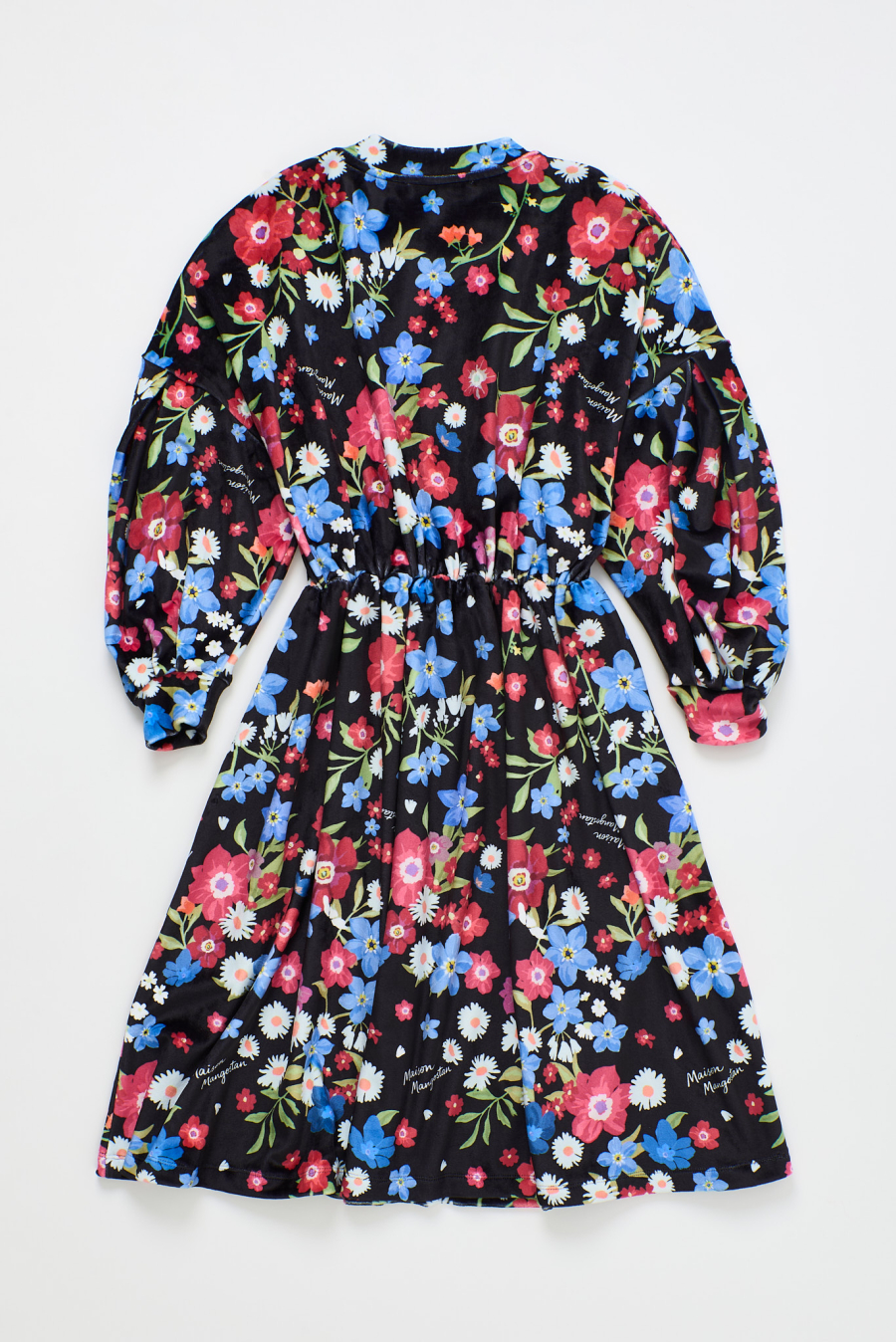 MAISON MANGOSTAN VELVET FLORECITAS DRESS BLACK 메종망고스탄 26AW