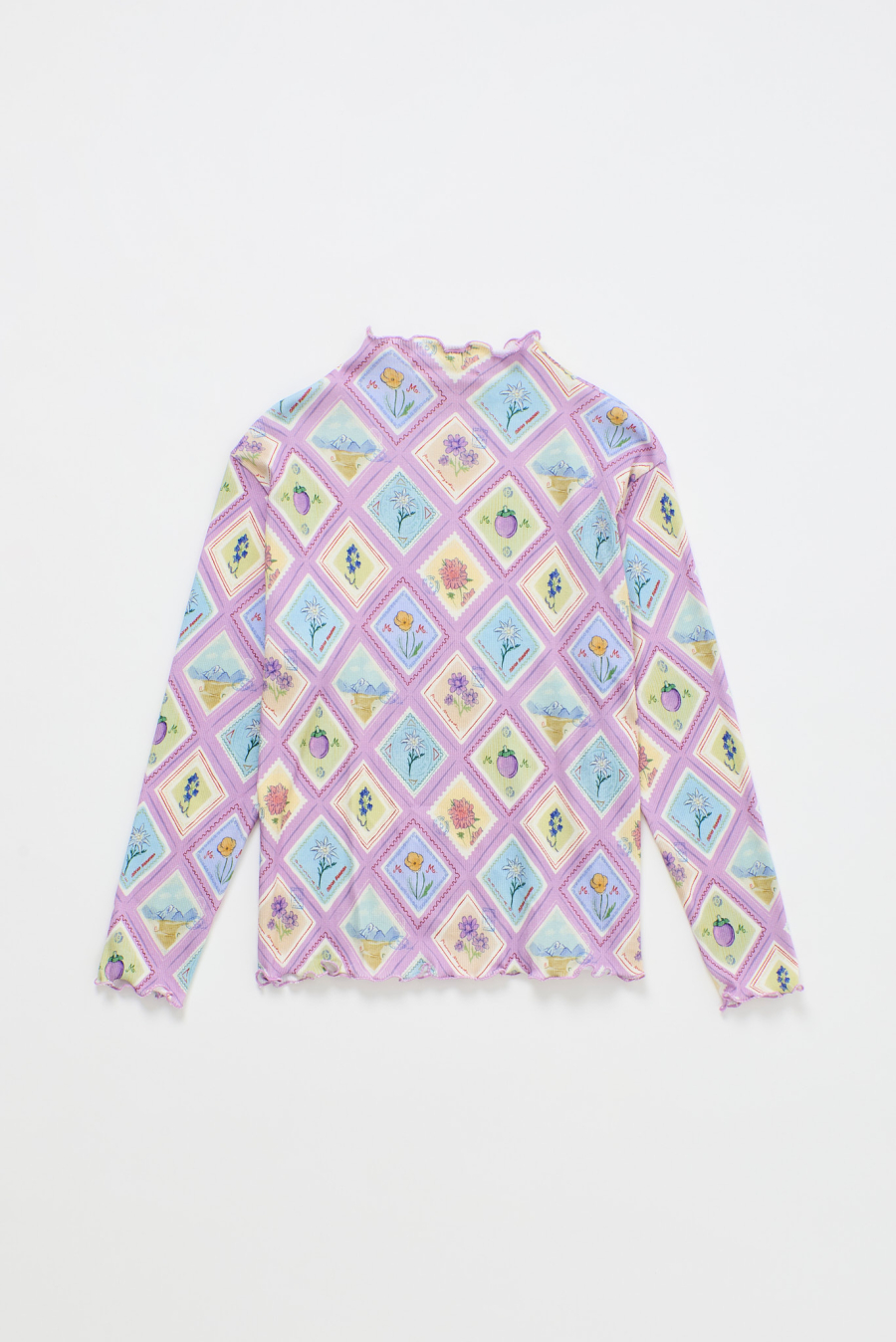 MAISON MANGOSTAN POSTCARD CANALE T-SHIRT LILAC 메종망고스탄 26AW