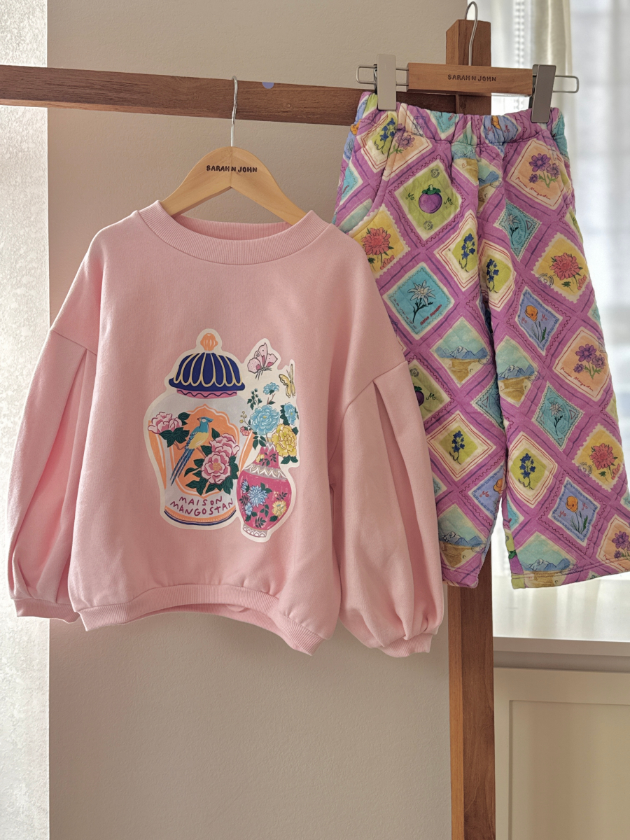 FUB KIDS PORCELAIN SWEATSHIRT PINK 메종망고스탄 26AW