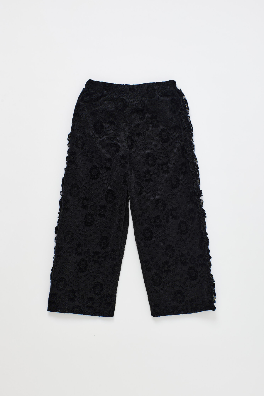 MAISON MANGOSTAN LACE FLOWERS PANTS BLACK 메종망고스탄 26AW
