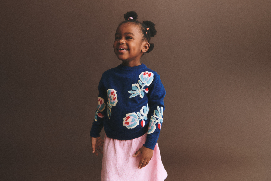 FUB KIDS Harlekin Skirt deep indigo 펍키즈 26AW