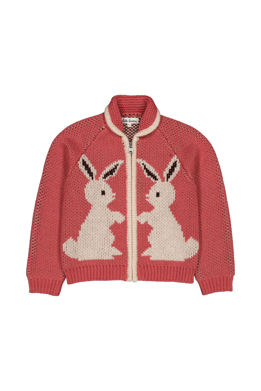 HELLO SIMONE Ziply cardigan Rabbit Rose 헬로시모네 26AW