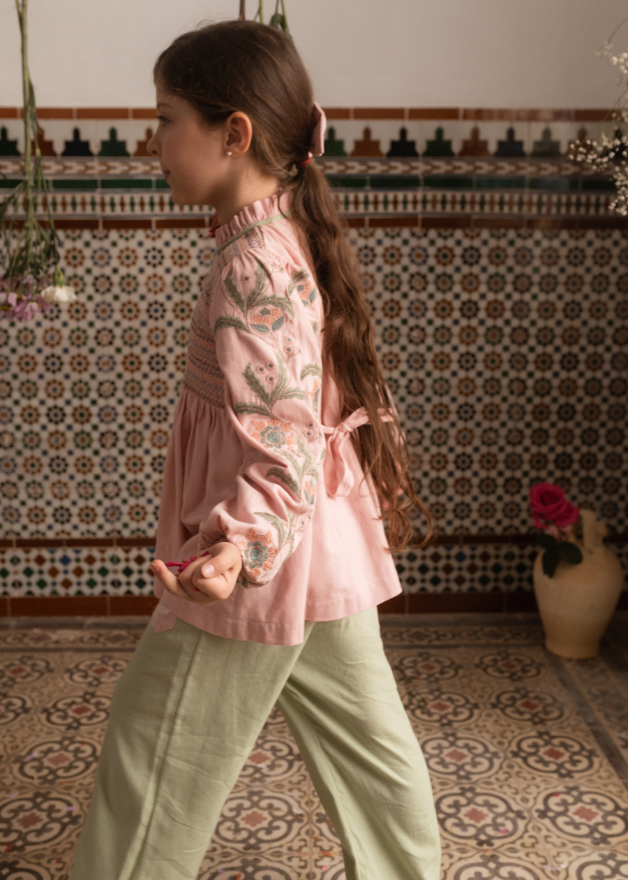 BACHAA Songe Blouse/Short dress Veiled Pink 바챠 26AW