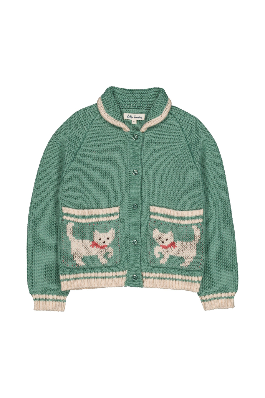 HELLO SIMONE Grizzly cardigan Kitty Aqua 헬로시모네 26AW