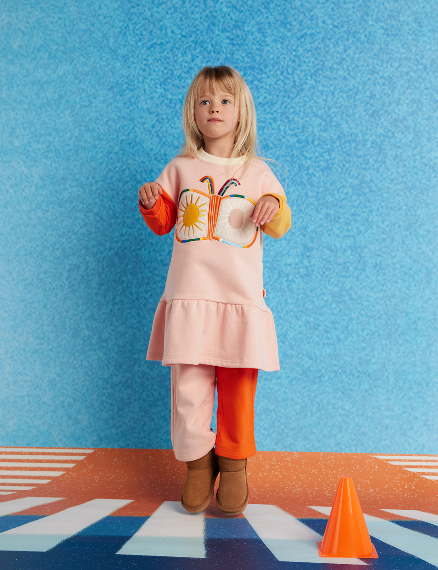 HALCYON NIGHTS Fleece Appliqué Dress Flutterby 헬시온나이츠 26FW