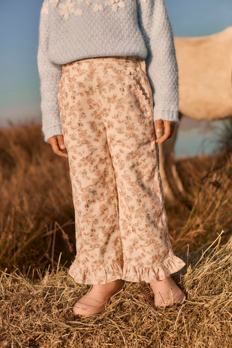 LOUISE MISHA PANTS FLORALI CREAM CARNATION VALE 루이스미샤 26AW