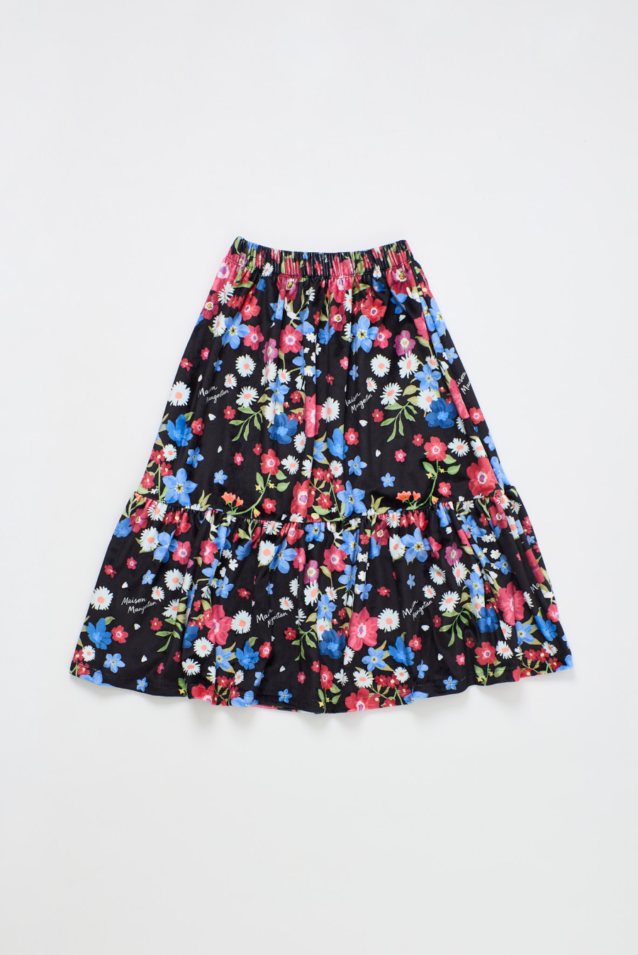 MAISON MANGOSTAN FLORECITAS VELVET SKIRT BLACK 메종망고스탄 26AW