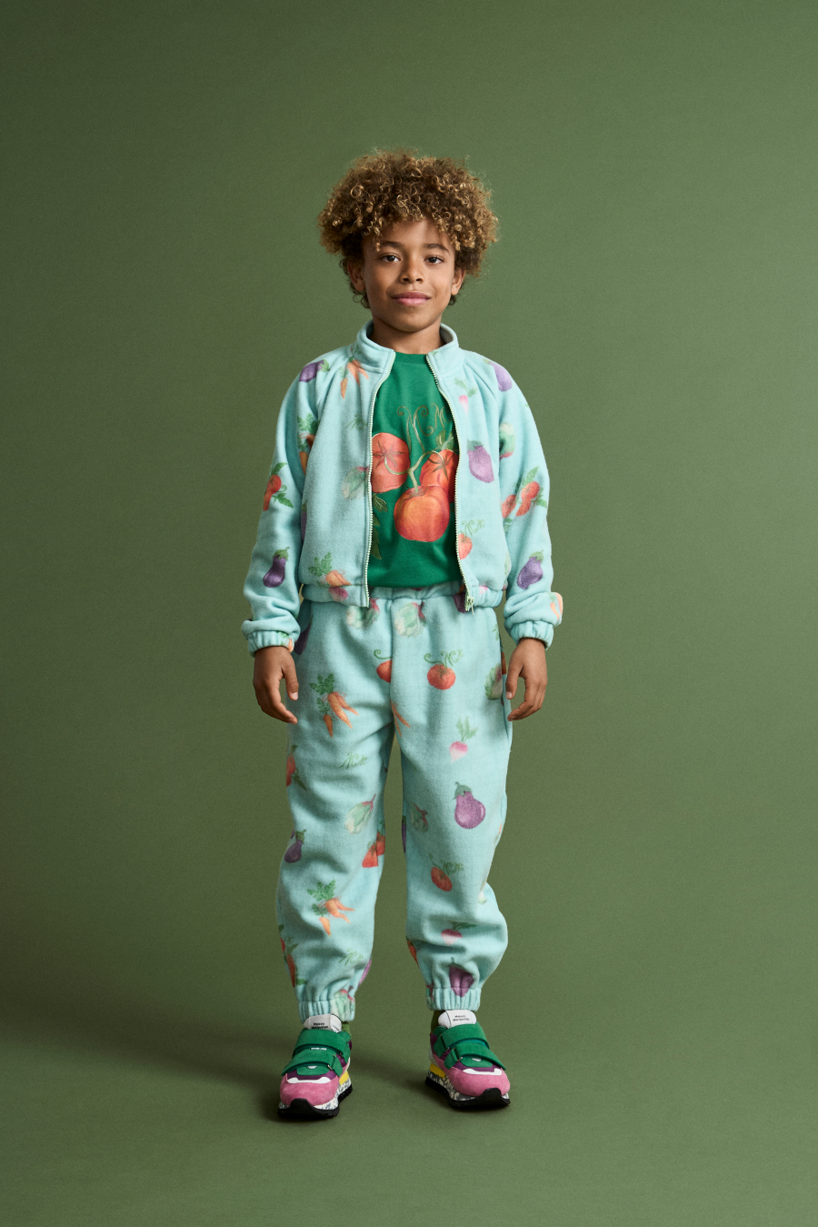 FUB KIDS VEGETABLES FLEECE JACKET LIGHT GREEN 메종망고스탄 26AW