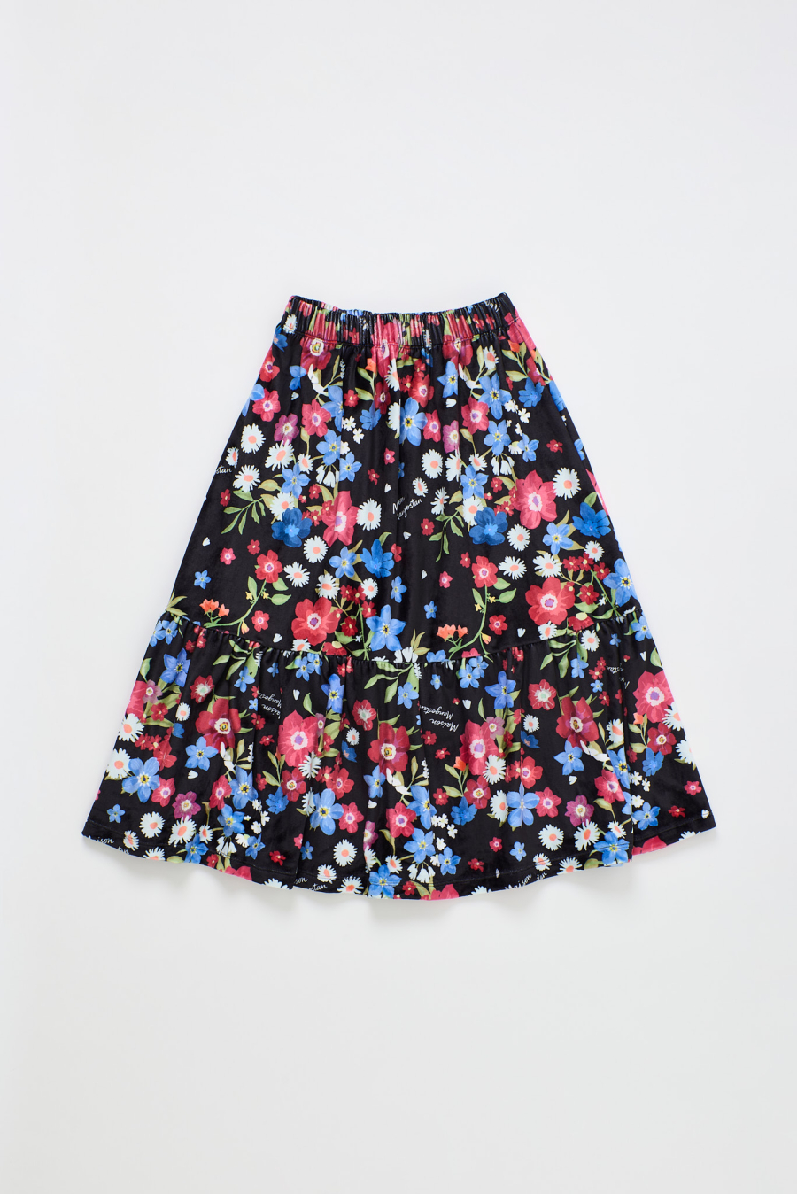 MAISON MANGOSTAN FLORECITAS VELVET SKIRT BLACK 메종망고스탄 26AW
