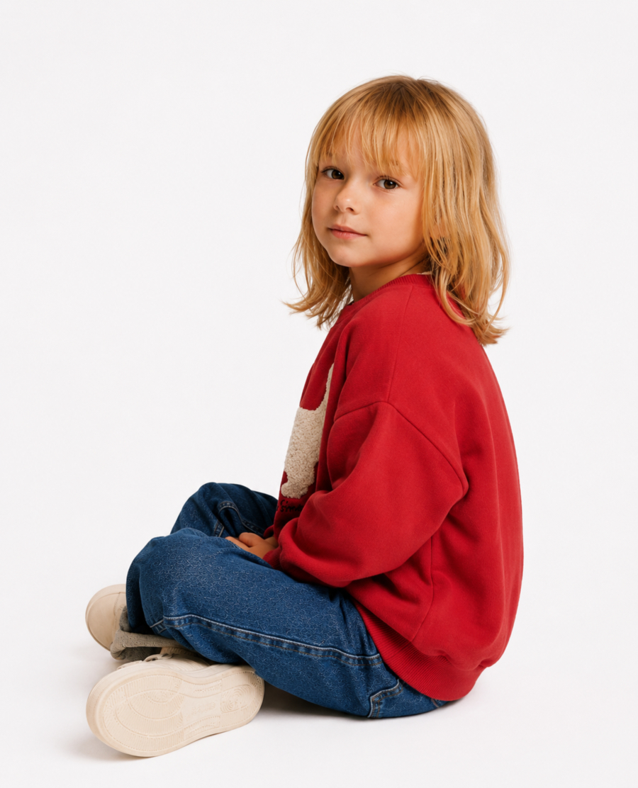 HELLO SIMONE MIGNON Sweety Sweatshirt Red 헬로시모네 26AW