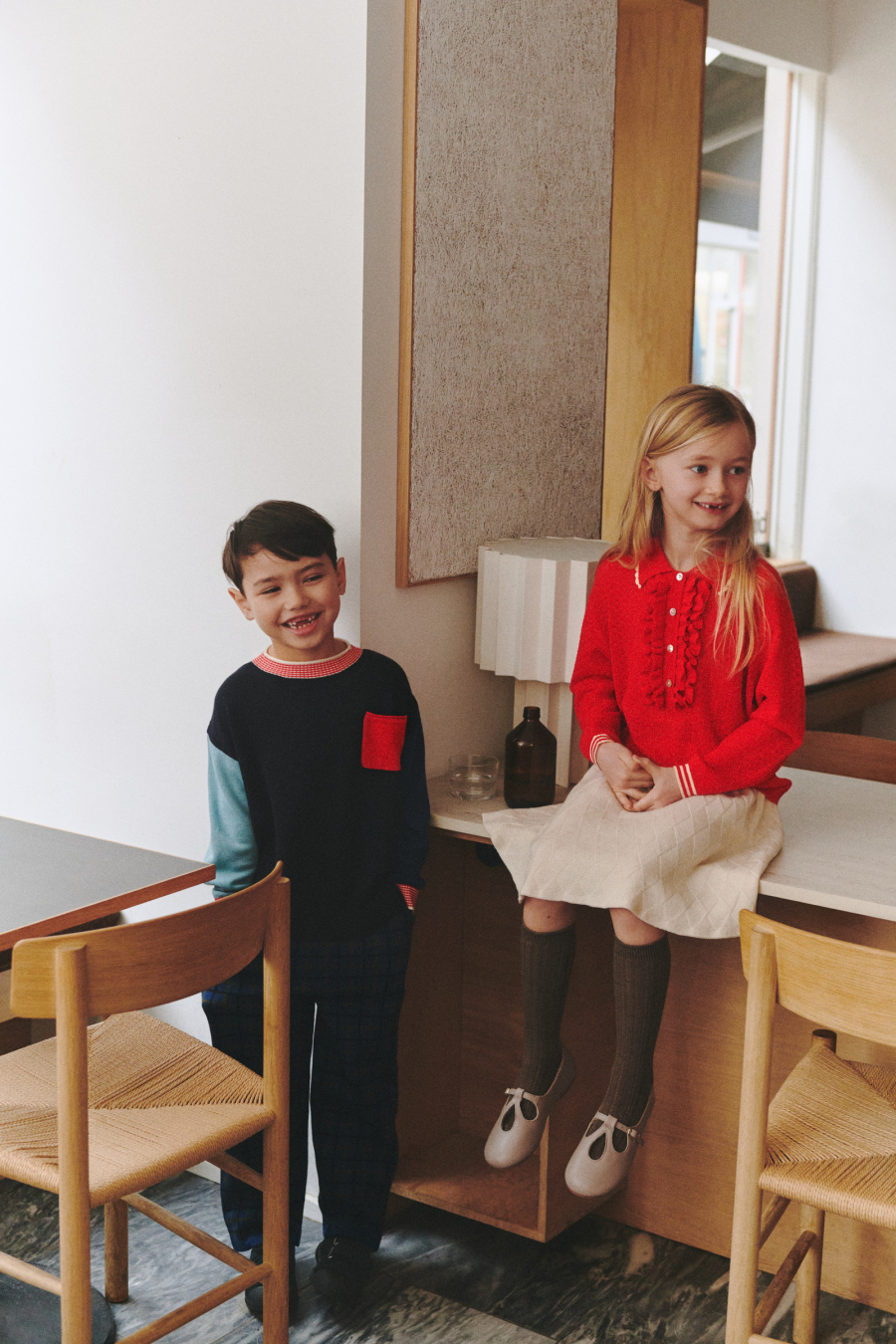 FUB KIDS Harlekin Skirt deep indigo 펍키즈 26AW