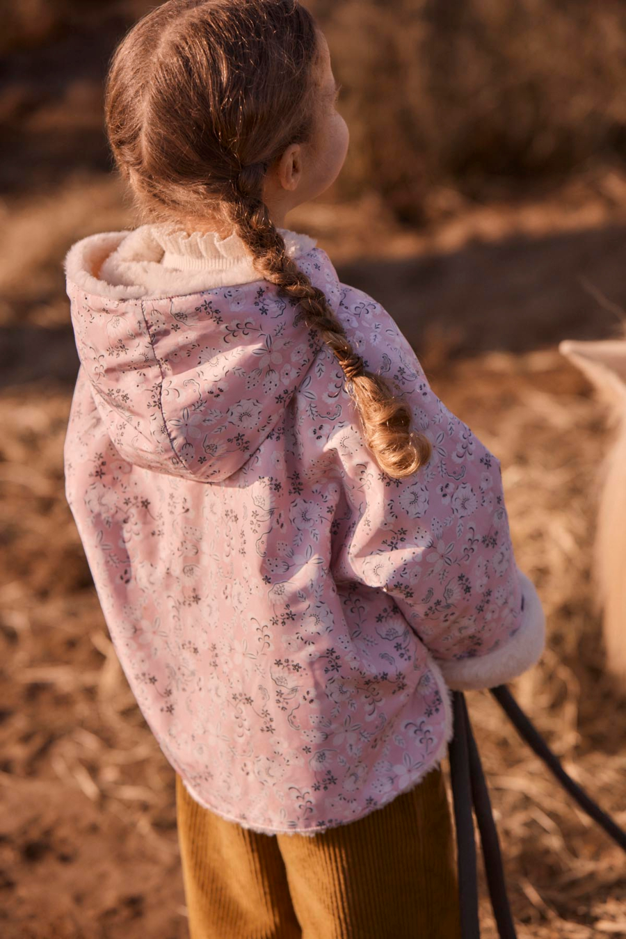 LOUISE MISHA REVERSIBLE COAT FELVET PINK LINDEN BLOSSOM 루이스미샤 26AW