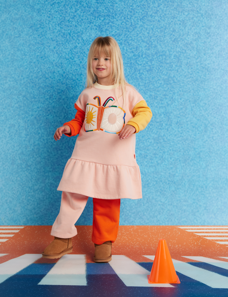 HALCYON NIGHTS Fleece Appliqué Dress Flutterby 헬시온나이츠 26FW