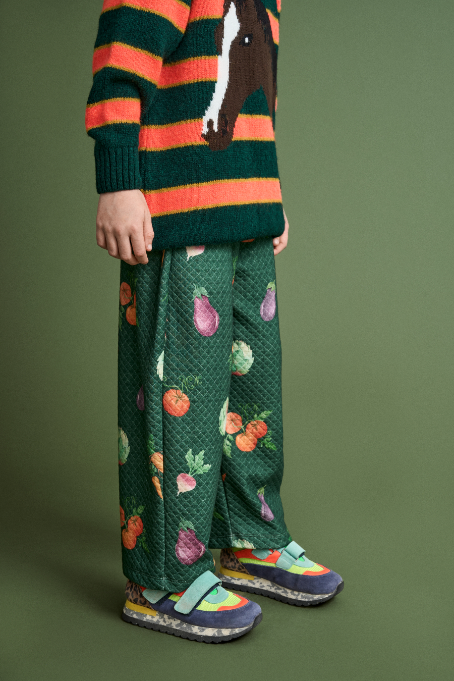 MAISON MANGOSTAN VEGETABLE QUILTED PANTS GREEN 메종망고스탄 26AW