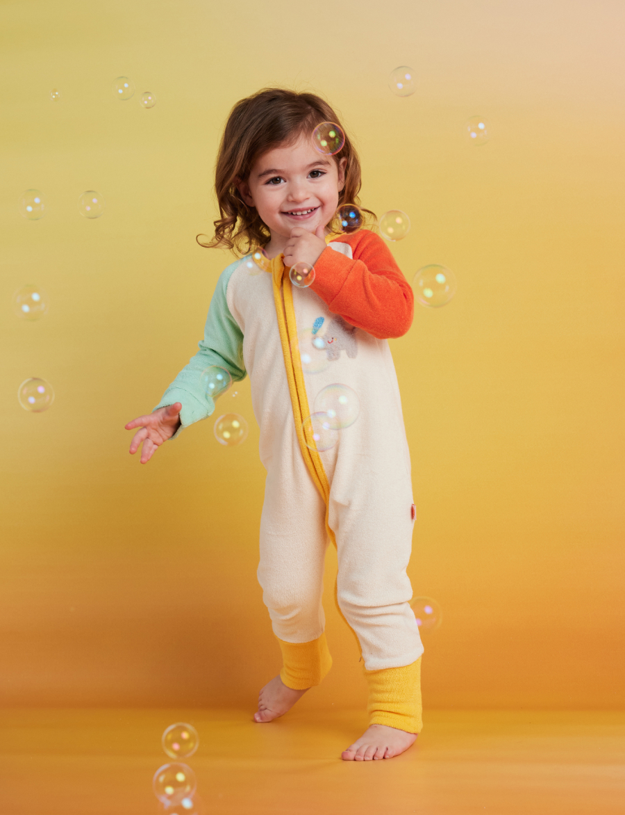 HALCYON NIGHTS Terry Romper Zoo Crew Cream 헬시온나이츠 26FW 복제