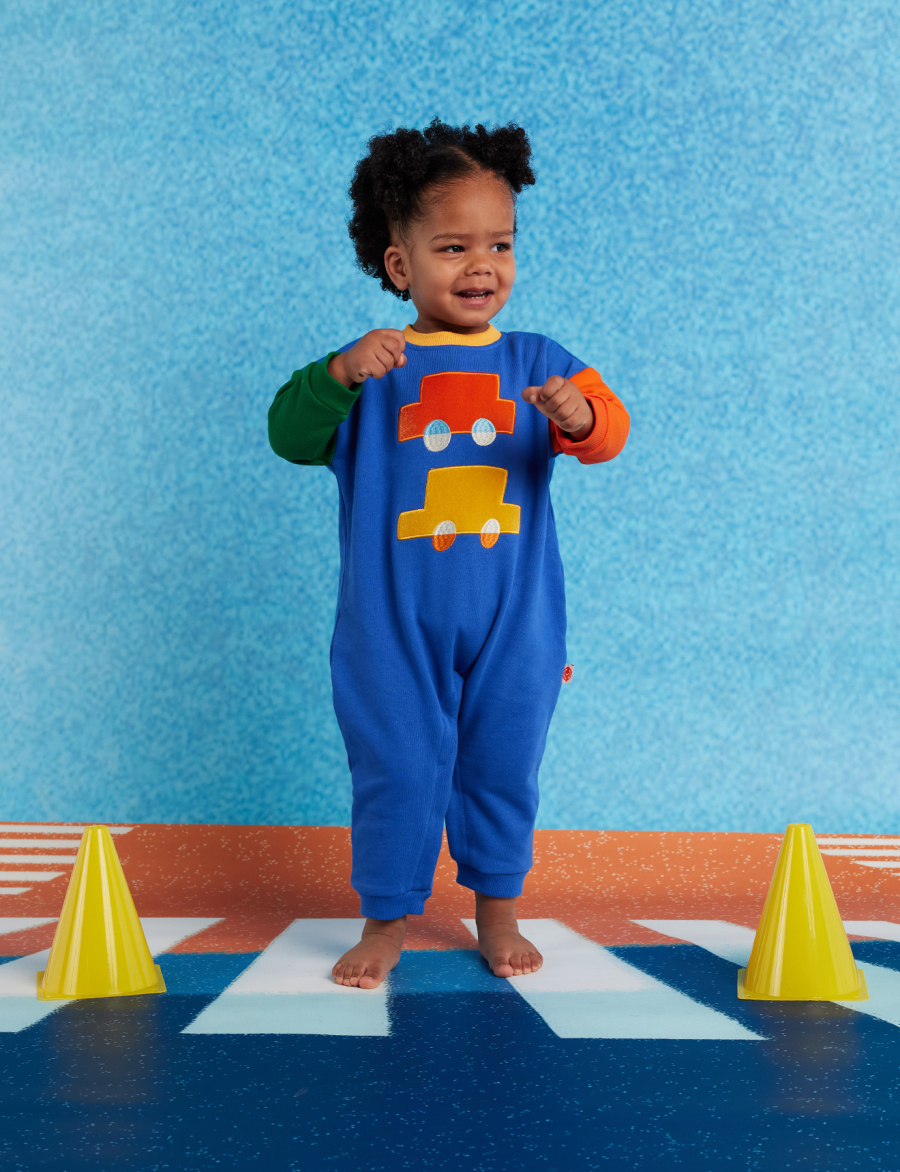 HALCYON NIGHTS Fleece Appliqué Jumpsuit Beep Beep 헬시온나이츠 26FW