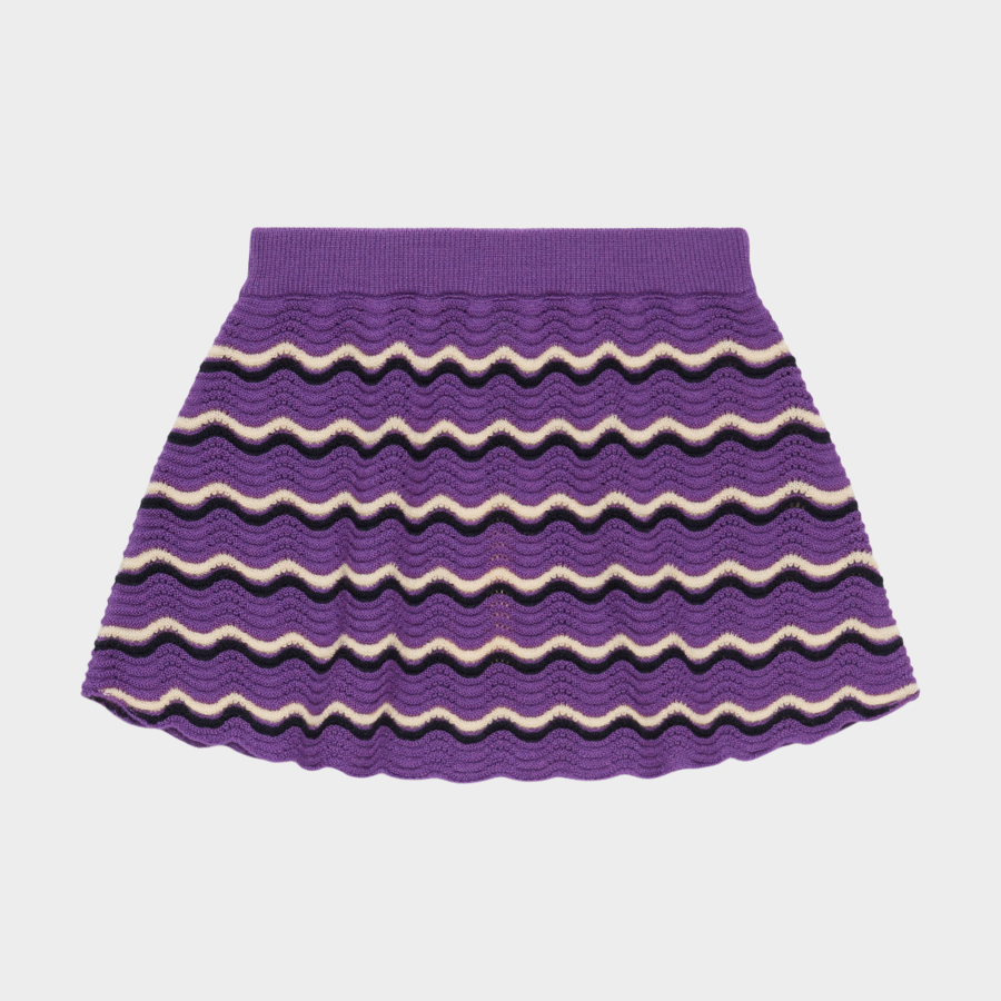 FUB KIDS Pointelle Skirt violet 펍키즈 26AW