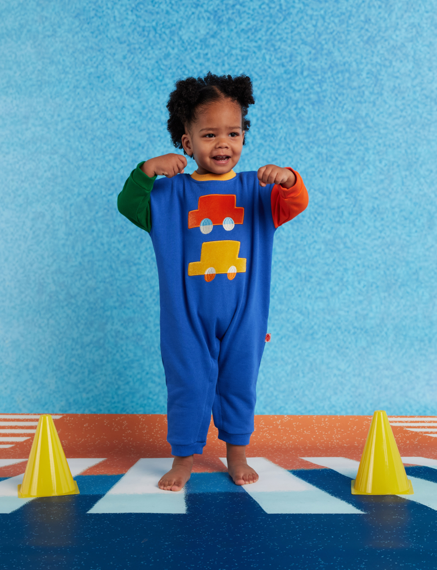 HALCYON NIGHTS Fleece Appliqué Jumpsuit Beep Beep 헬시온나이츠 26FW