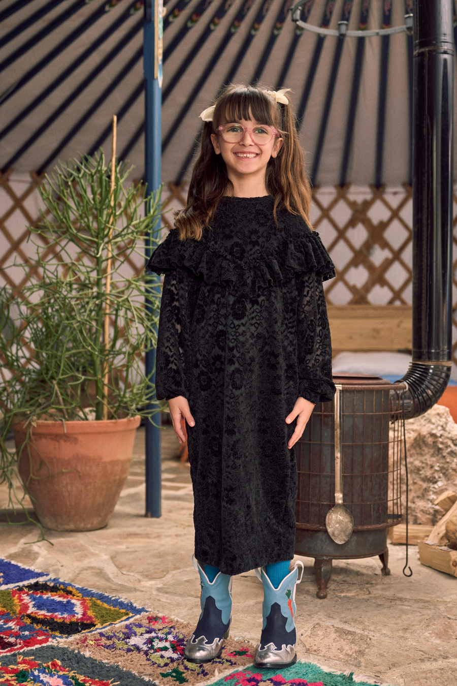 FUB KIDS PORCELAIN VELVET JACKET PINK 메종망고스탄 26AW