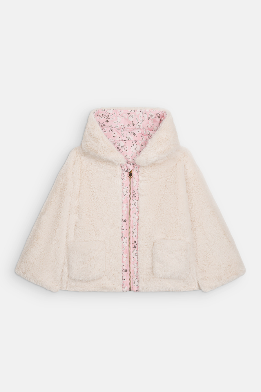LOUISE MISHA REVERSIBLE COAT FELVET PINK LINDEN BLOSSOM 루이스미샤 26AW