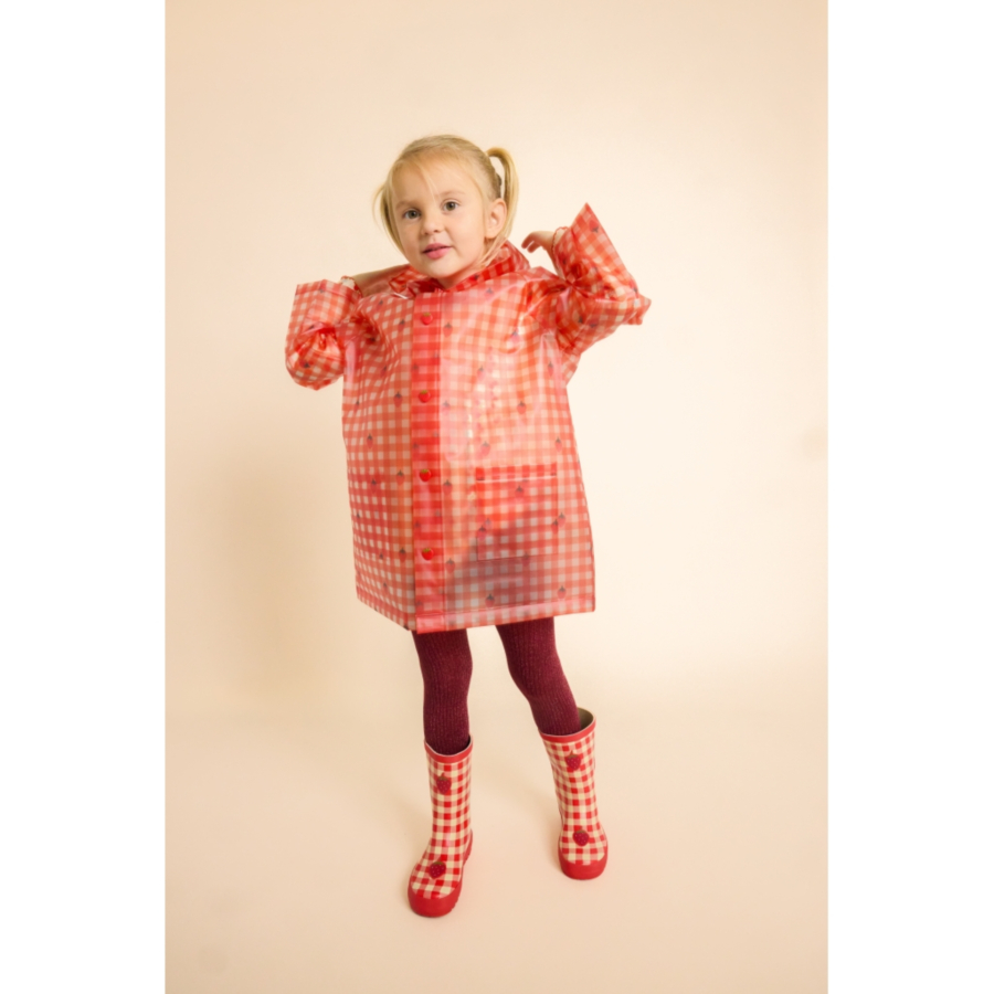 FLOESS Iris Raincoat Berry Gingham 플로스 26AW