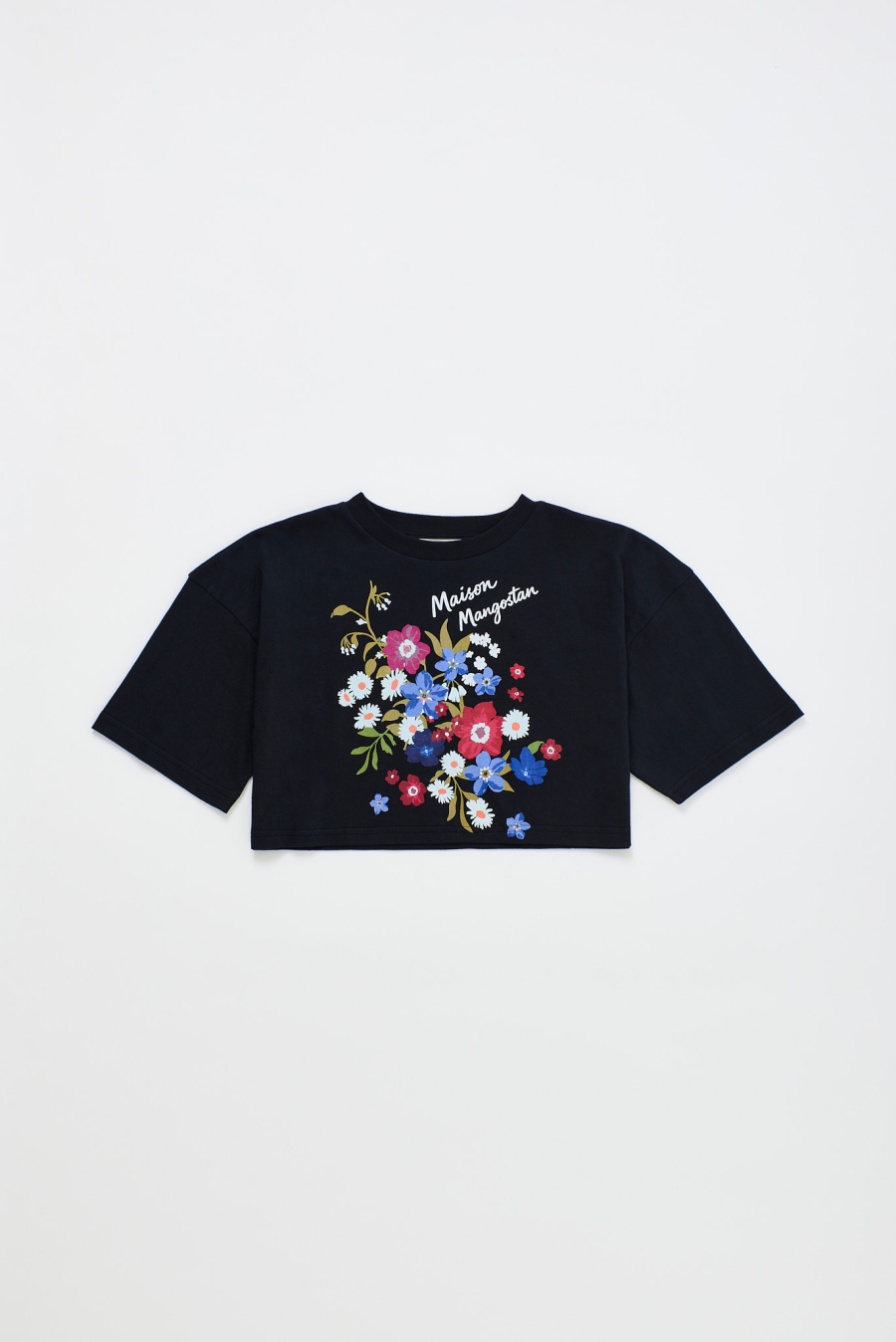 MAISON MANGOSTAN FLORECITAS T-SHIRT BLACK 메종망고스탄 26AW