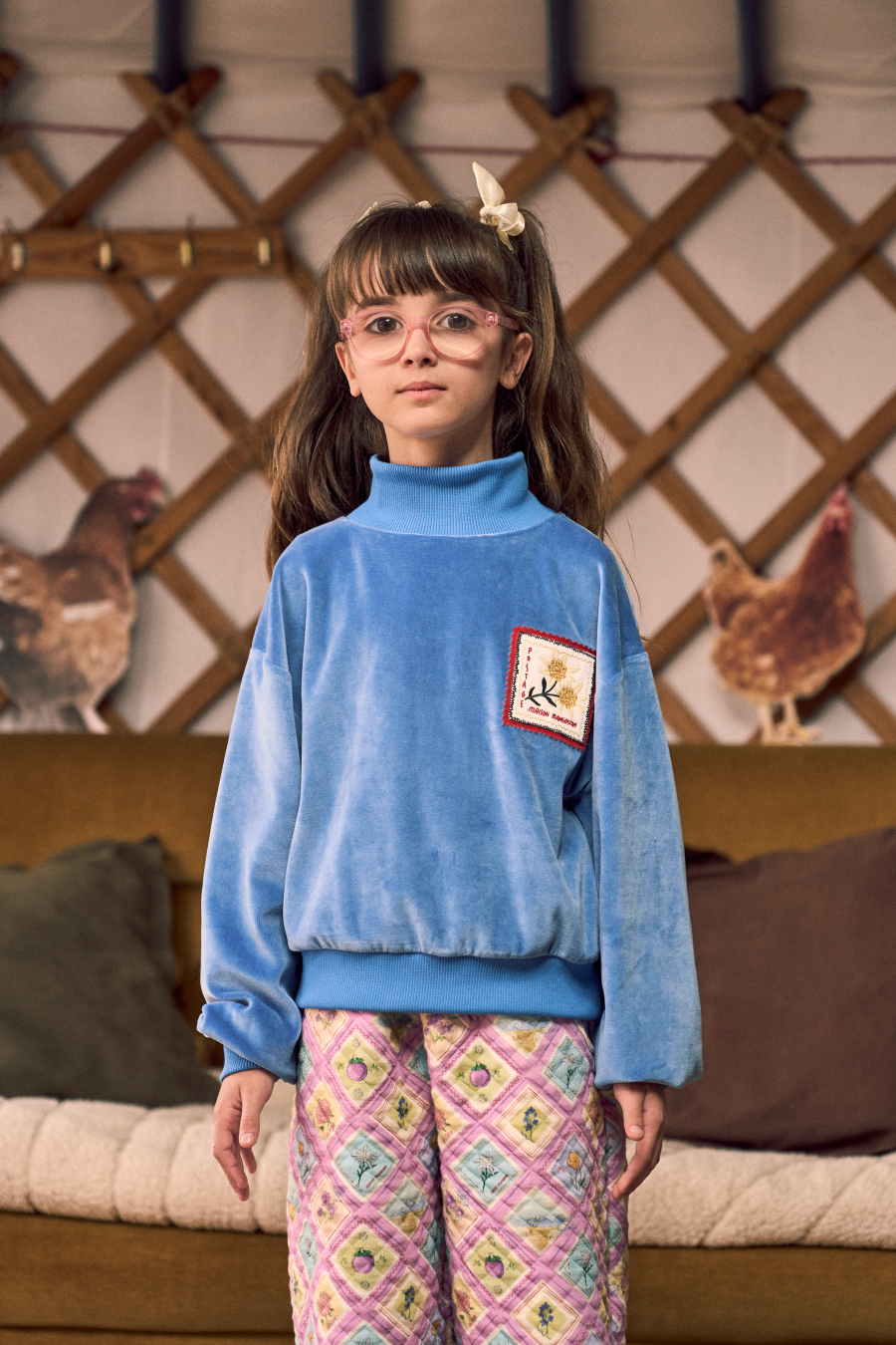 FUB KIDS PORCELAIN VELVET JACKET PINK 메종망고스탄 26AW