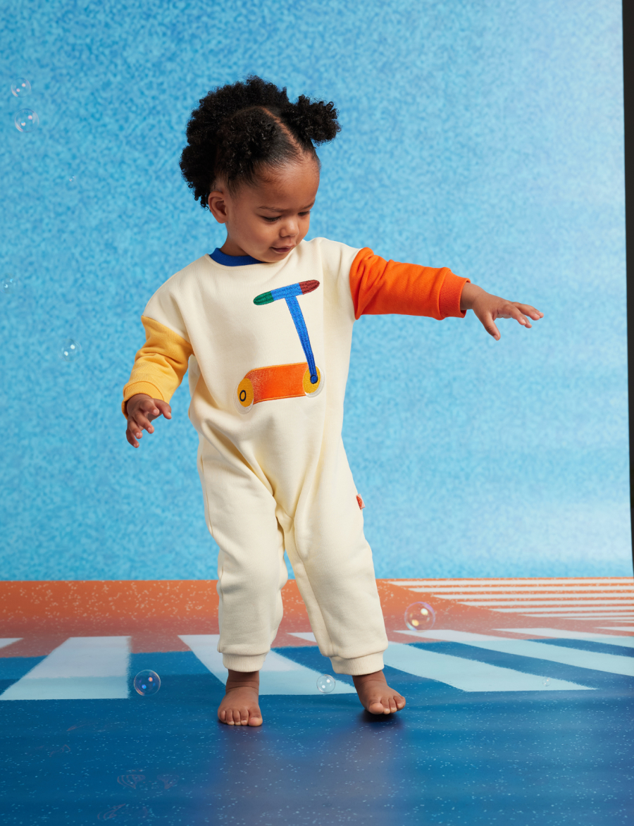 HALCYON NIGHTS Fleece Appliqué Jumpsuit White 헬시온나이츠 26FW