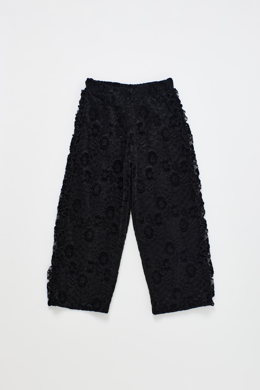 MAISON MANGOSTAN LACE FLOWERS PANTS BLACK 메종망고스탄 26AW