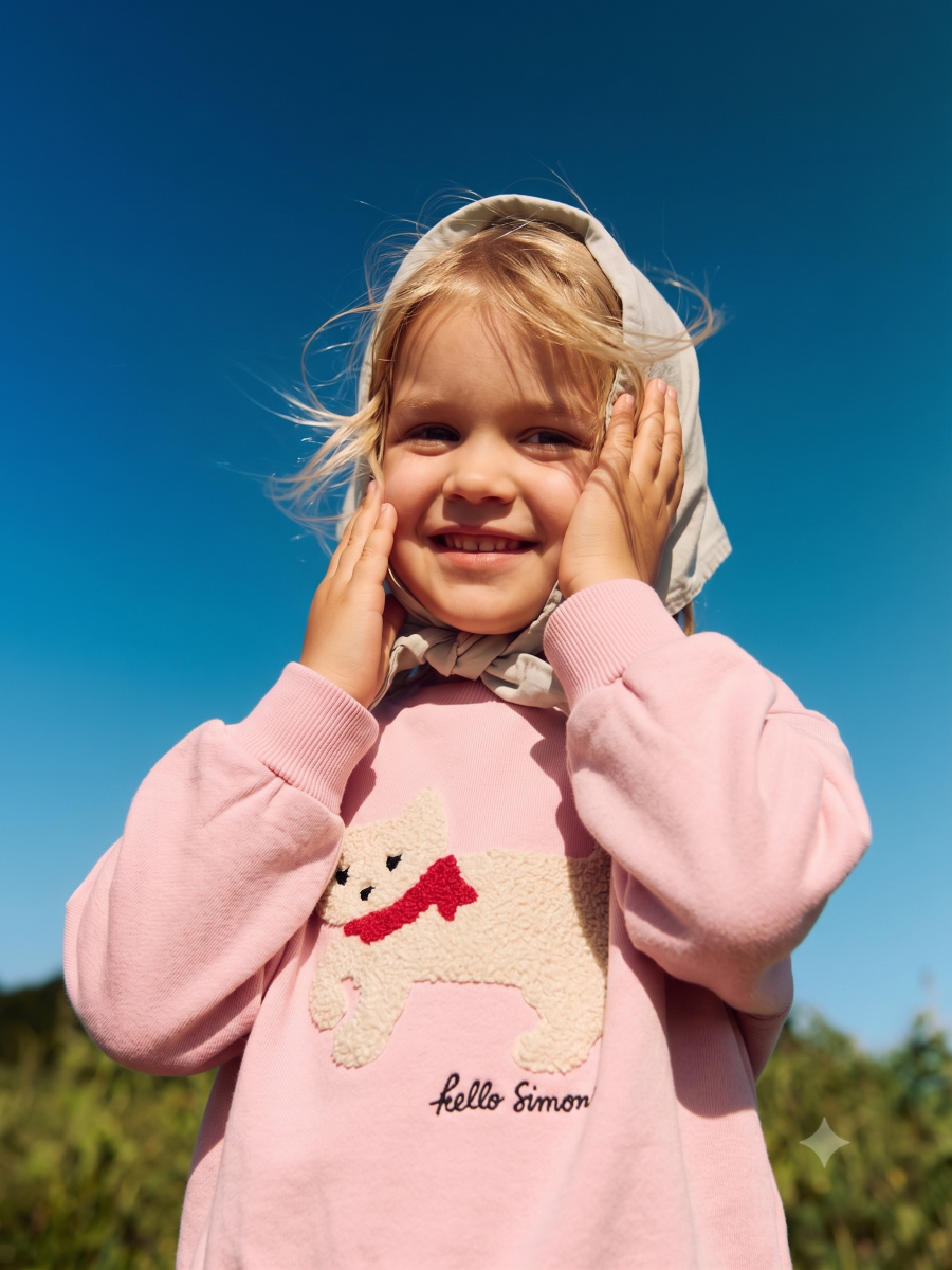 HELLO SIMONE MIGNON Sweety Sweatshirt Rose 헬로시모네 26AW
